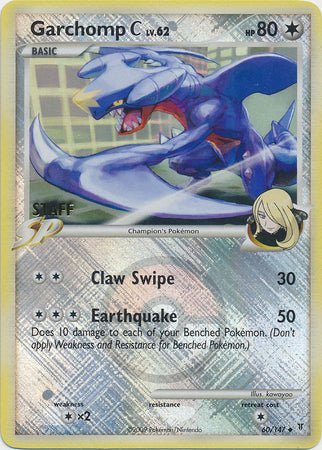 Garchomp C (60/147) (Staff League Promo) [Platinum: Supreme Victors] | Exor Games Truro