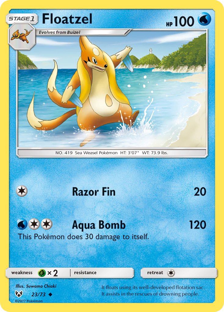 Floatzel (23/73) [Sun & Moon: Shining Legends] | Exor Games Truro