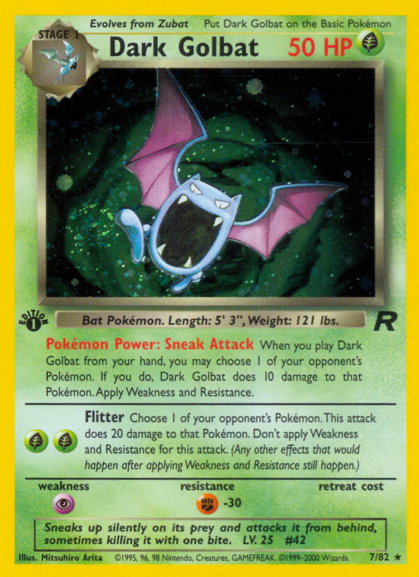 Dark Golbat (7/82) [Team Rocket 1st Edition] | Exor Games Truro