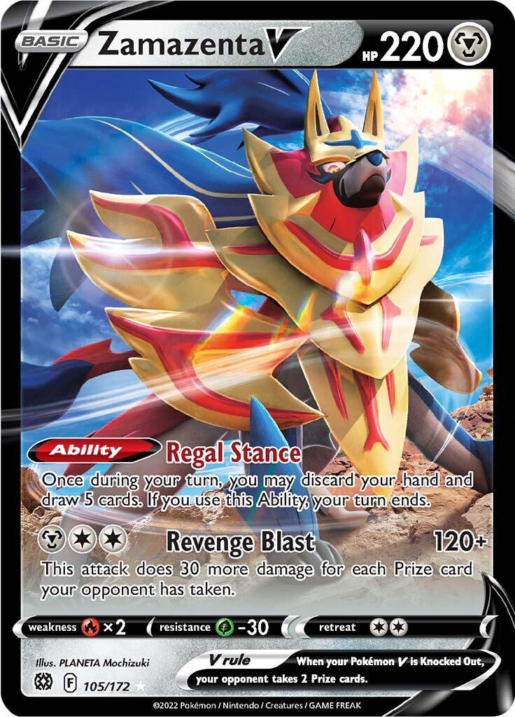 Zamazenta V (105/172) [Sword & Shield: Brilliant Stars] | Exor Games Truro