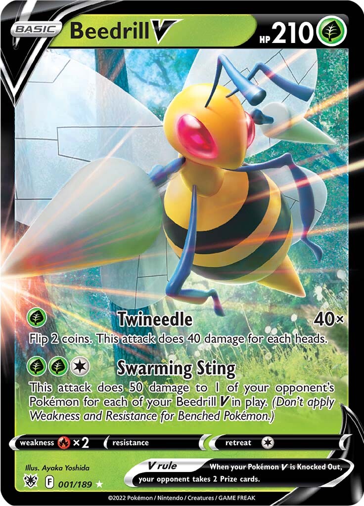 Beedrill V (001/189) [Sword & Shield: Astral Radiance] | Exor Games Truro