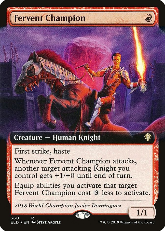 Fervent Champion (Extended Art) [Throne of Eldraine] | Exor Games Truro