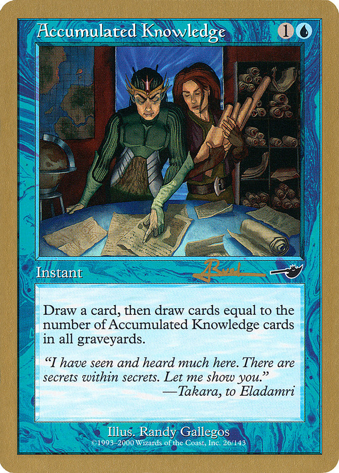 Accumulated Knowledge (Antoine Ruel) [World Championship Decks 2001] | Exor Games Truro