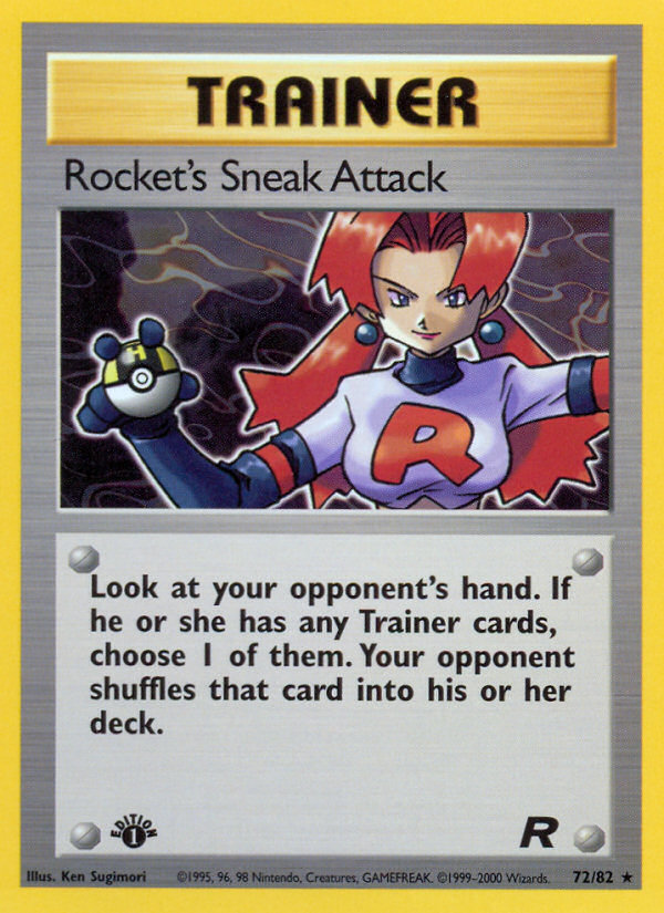 Rocket's Sneak Attack (72/82) [Team Rocket 1st Edition] | Exor Games Truro