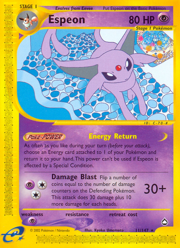 Espeon (11/147) [Aquapolis] | Exor Games Truro