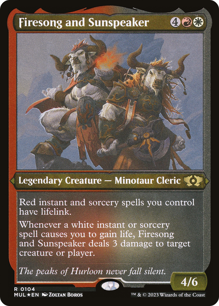 Firesong and Sunspeaker (Foil Etched) [Multiverse Legends] | Exor Games Truro