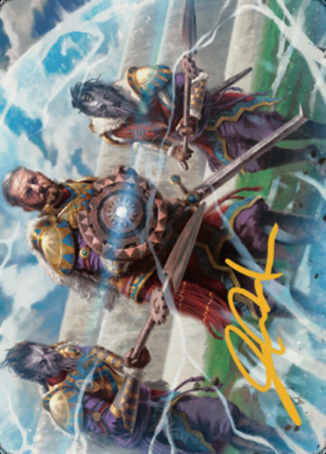 Argivian Phalanx Art Card (Gold-Stamped Signature) [Dominaria United Art Series] | Exor Games Truro