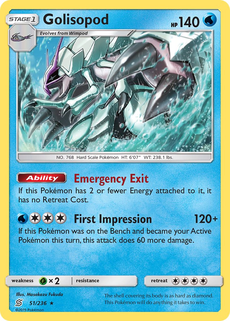 Golisopod (51/236) (Cosmos Holo) (Blister Exclusive) [Sun & Moon: Unified Minds] | Exor Games Truro