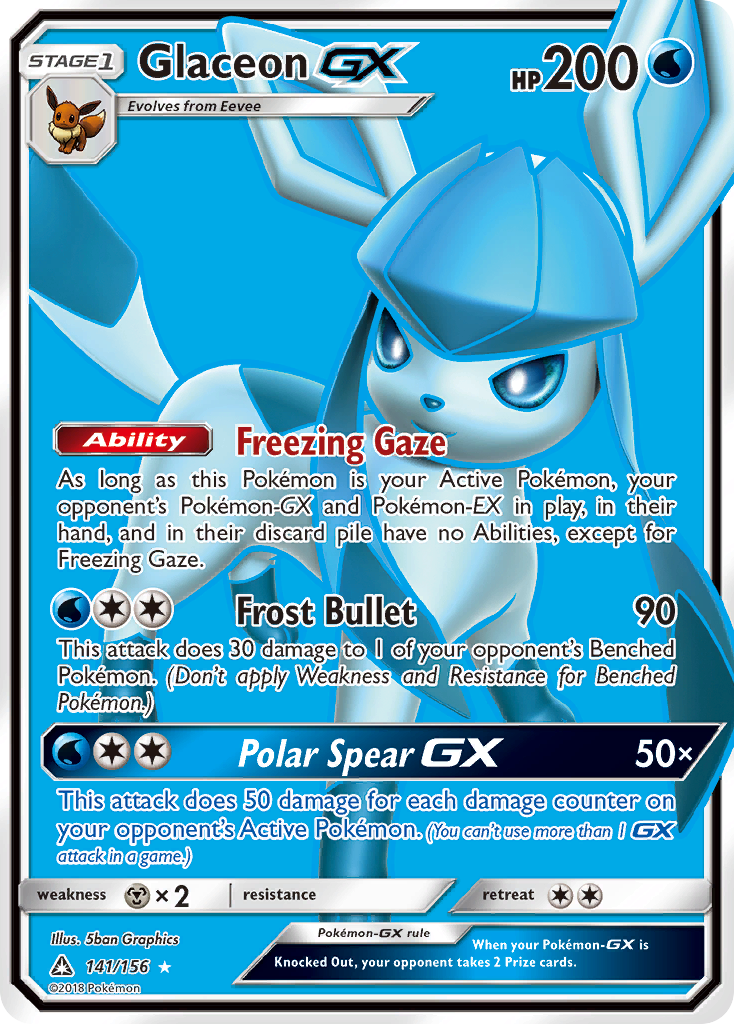 Glaceon GX (141/156) [Sun & Moon: Ultra Prism] | Exor Games Truro