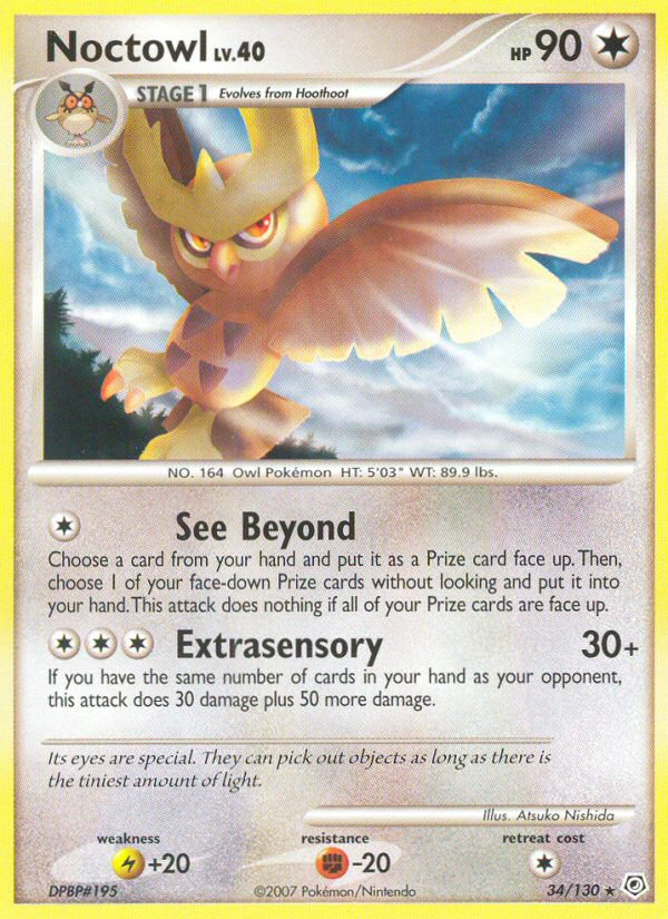 Noctowl (34/130) [Diamond & Pearl: Base Set] | Exor Games Truro