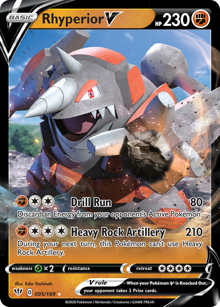 Rhyperior V (095/189) [Sword & Shield: Darkness Ablaze] | Exor Games Truro