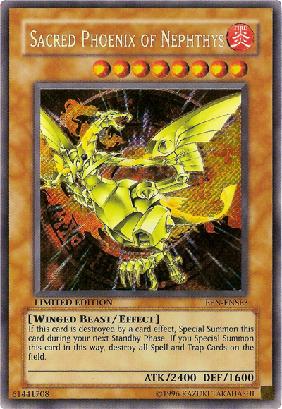 Sacred Phoenix of Nephthys [EEN-ENSE3] Secret Rare | Exor Games Truro