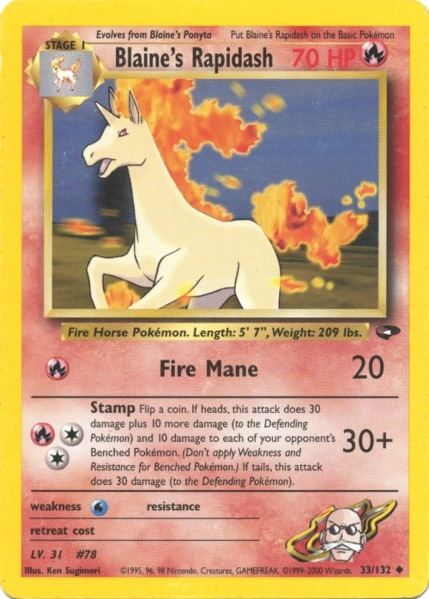 Blaine's Rapidash (33/132) [Gym Challenge Unlimited] | Exor Games Truro