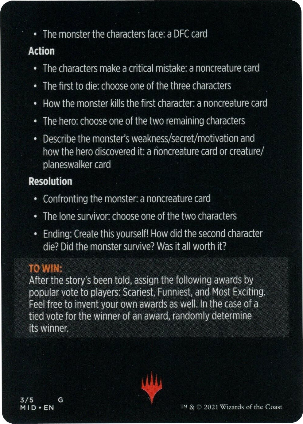 Into the Story: Horror Edition (Magic Minigame) [Innistrad: Midnight Hunt Minigame] | Exor Games Truro
