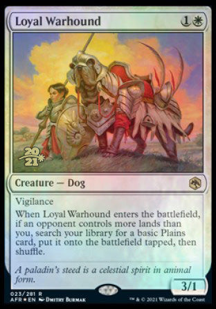 Loyal Warhound [Dungeons & Dragons: Adventures in the Forgotten Realms Prerelease Promos] | Exor Games Truro