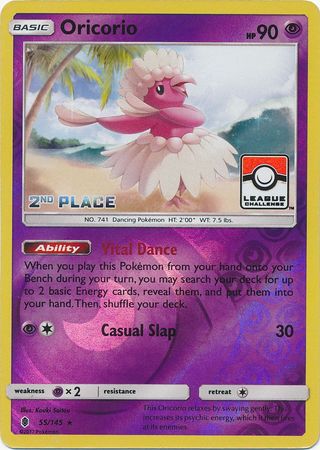 Oricorio (55/145) (League Promo 2nd Place) [Sun & Moon: Guardians Rising] | Exor Games Truro