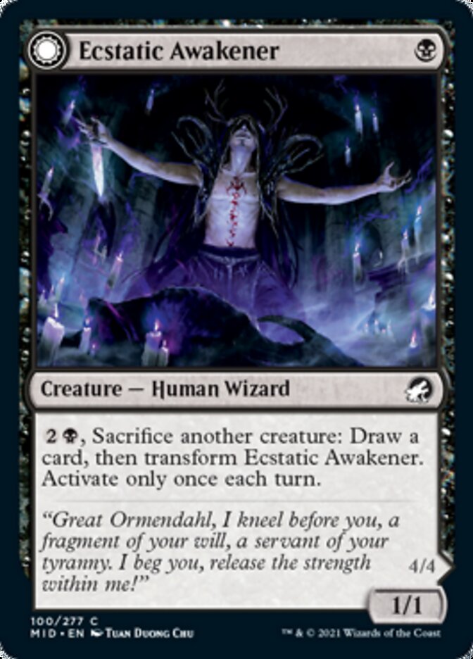 Ecstatic Awakener // Awoken Demon [Innistrad: Midnight Hunt] | Exor Games Truro