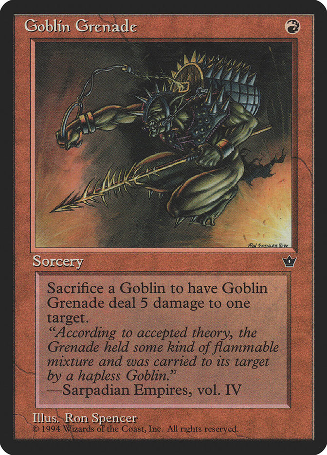 Goblin Grenade (Ron Spencer) [Fallen Empires] | Exor Games Truro