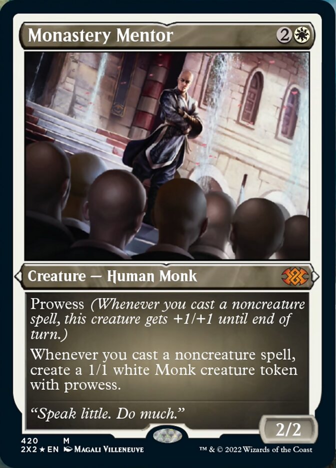 Monastery Mentor (Foil Etched) [Double Masters 2022] | Exor Games Truro