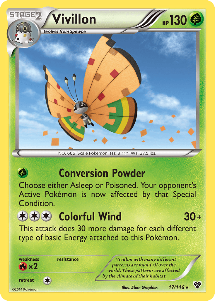 Vivillon (17/146) (High Plains Form/Orange Wings) [XY: Base Set] | Exor Games Truro