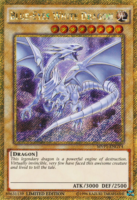 Blue-Eyes White Dragon [MVP1-ENGV4] Gold Secret Rare | Exor Games Truro