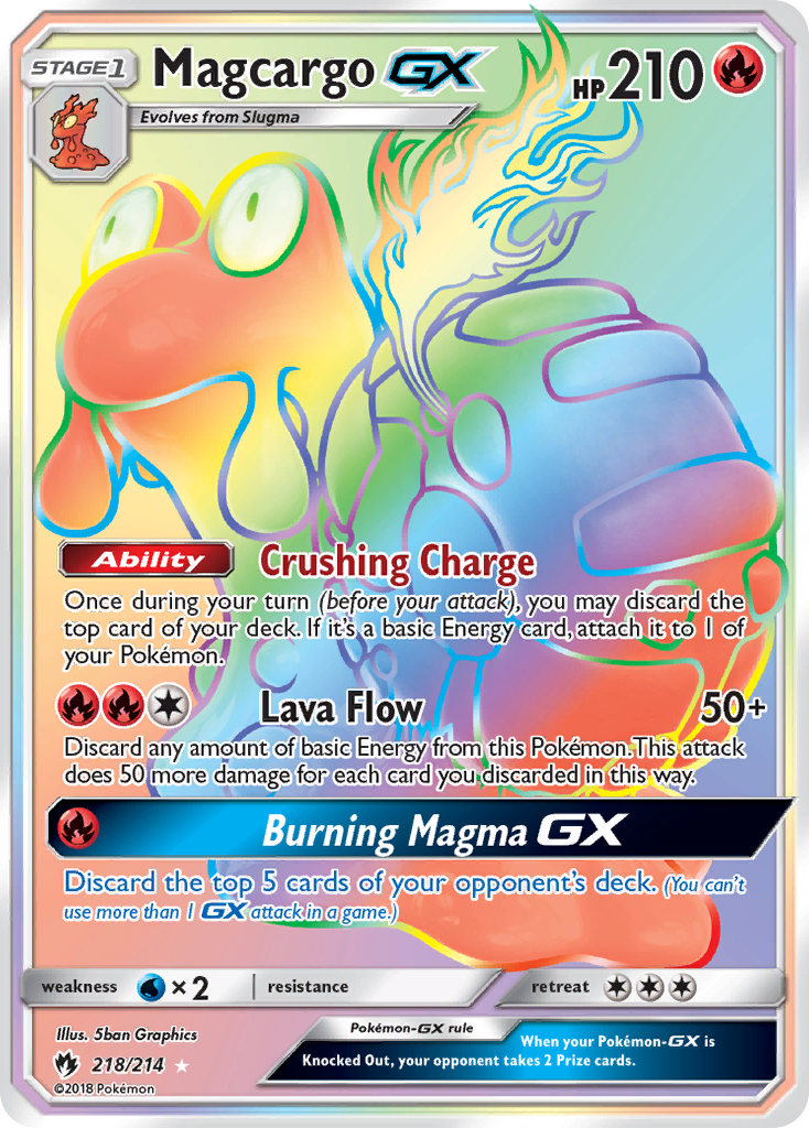 Magcargo GX (218/214) [Sun & Moon: Lost Thunder] | Exor Games Truro