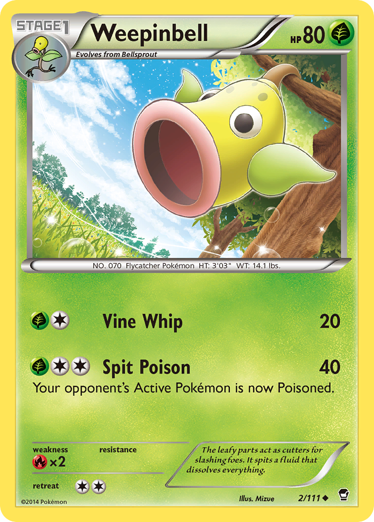 Weepinbell (2/111) [XY: Furious Fists] | Exor Games Truro