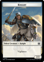 Knight (7) // Spirit (14) Double-Sided Token [March of the Machine Commander Tokens] | Exor Games Truro