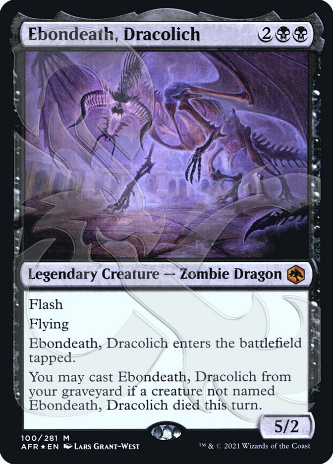 Ebondeath, Dracolich (Ampersand Promo) [Dungeons & Dragons: Adventures in the Forgotten Realms Promos] | Exor Games Truro