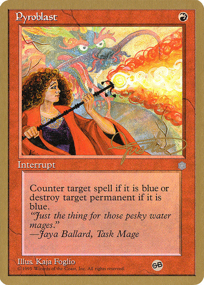Pyroblast (Mark Justice) (SB) [Pro Tour Collector Set] | Exor Games Truro