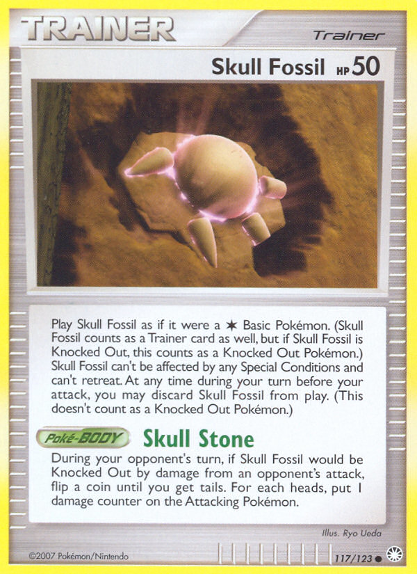 Skull Fossil (117/123) [Diamond & Pearl: Mysterious Treasures] | Exor Games Truro