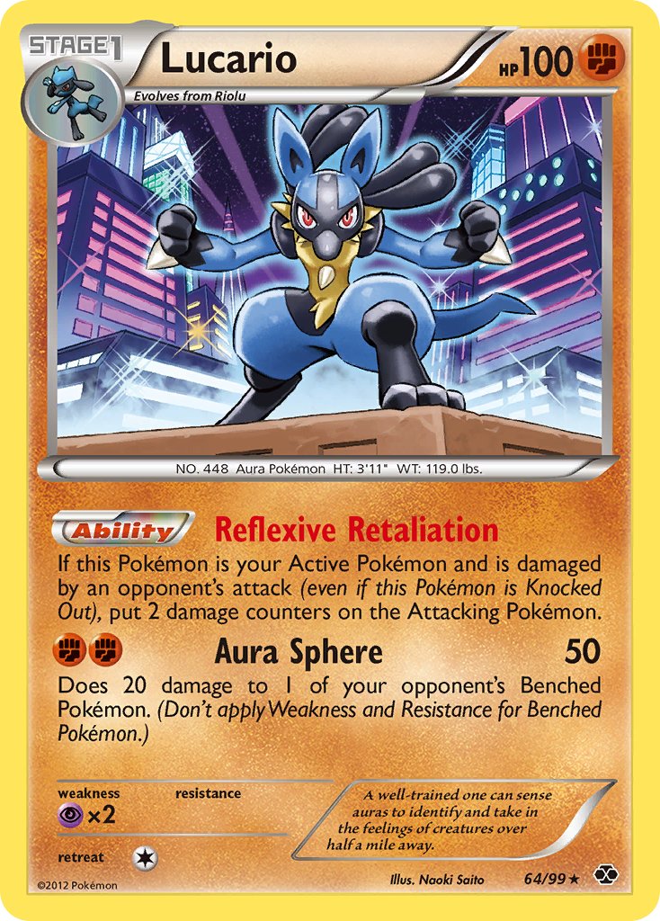 Lucario (64/99) (Cosmos Holo) (Blister Exclusive) [Black & White: Next Destinies] | Exor Games Truro