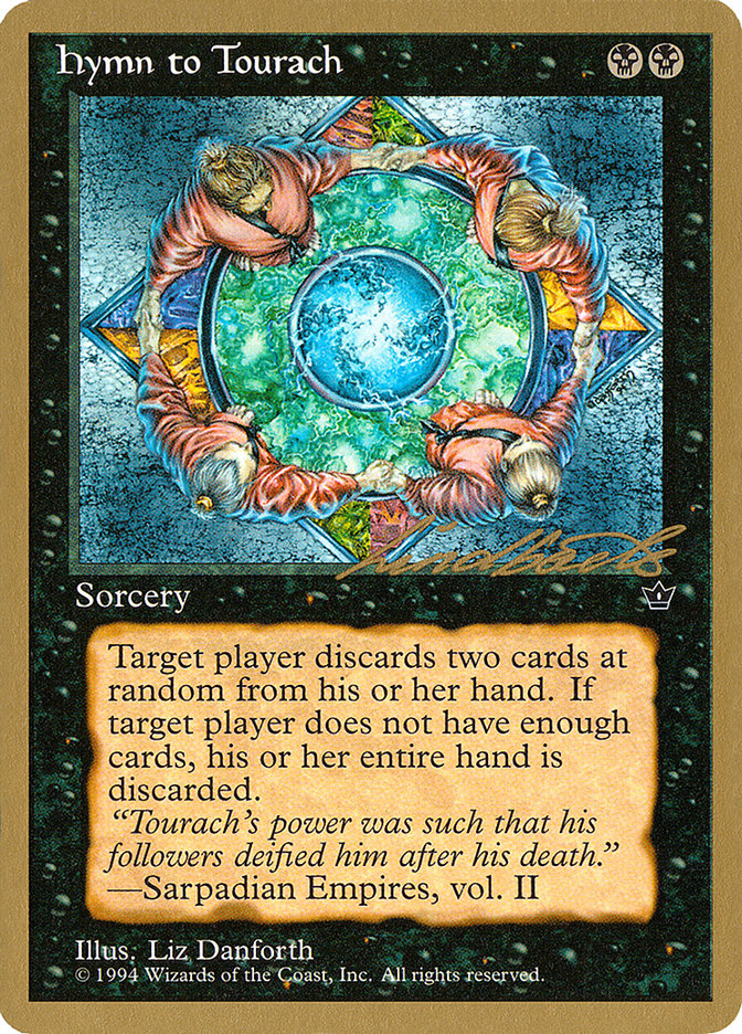 Hymn to Tourach (Circle) (Leon Lindback) [Pro Tour Collector Set] | Exor Games Truro