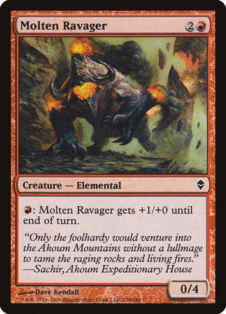 Molten Ravager [Zendikar] | Exor Games Truro