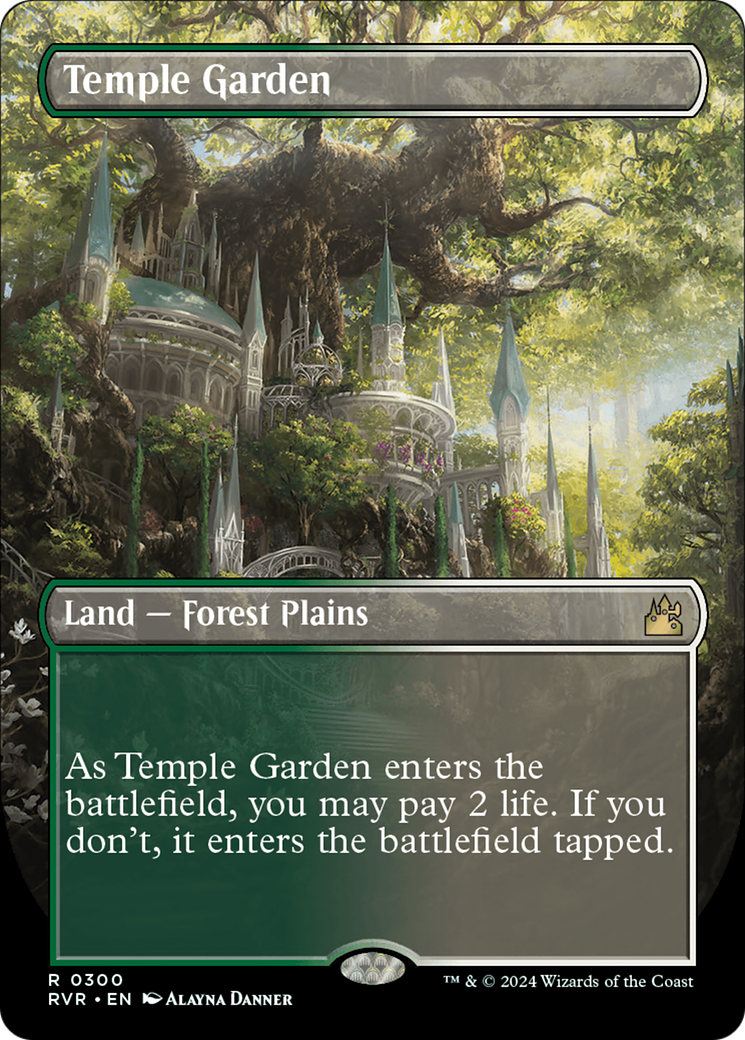 Temple Garden (Borderless) [Ravnica Remastered] | Exor Games Truro