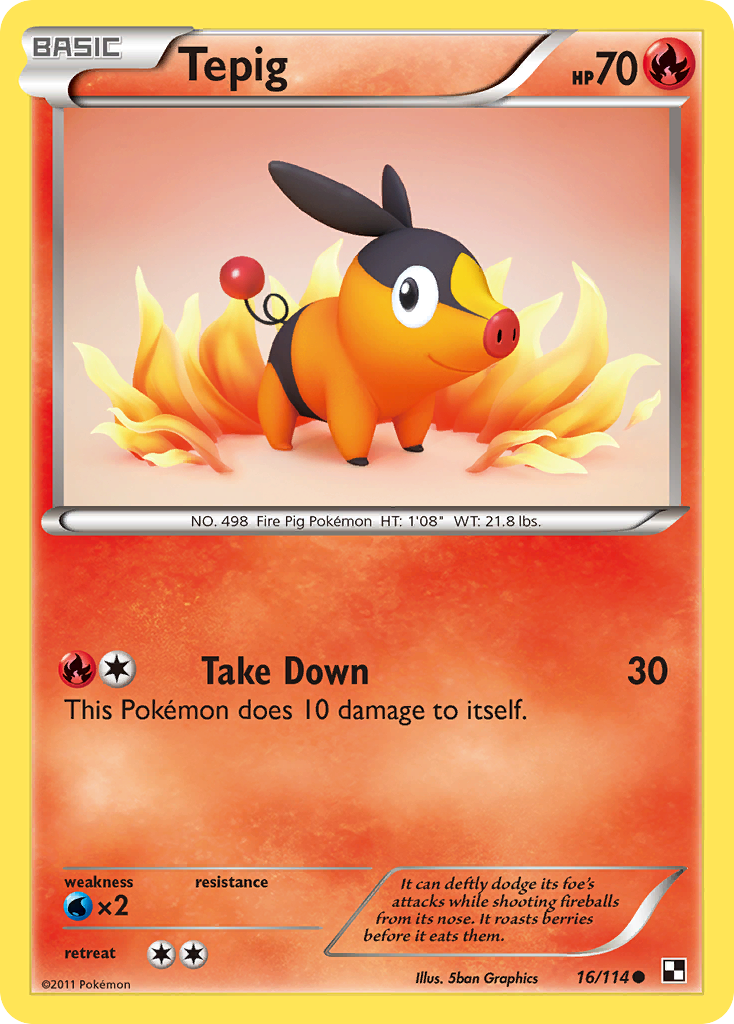 Tepig (16/114) [Black & White: Base Set] | Exor Games Truro