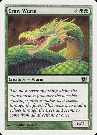 Craw Wurm [Eighth Edition] | Exor Games Truro