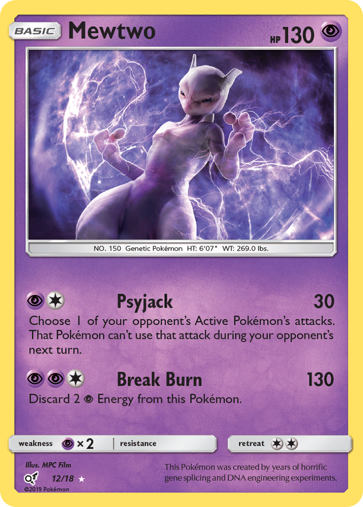 Mewtwo (12/18) [Sun & Moon: Detective Pikachu] | Exor Games Truro