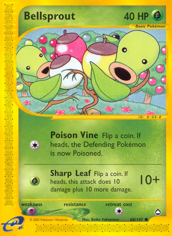 Bellsprout (68/147) [Aquapolis] | Exor Games Truro