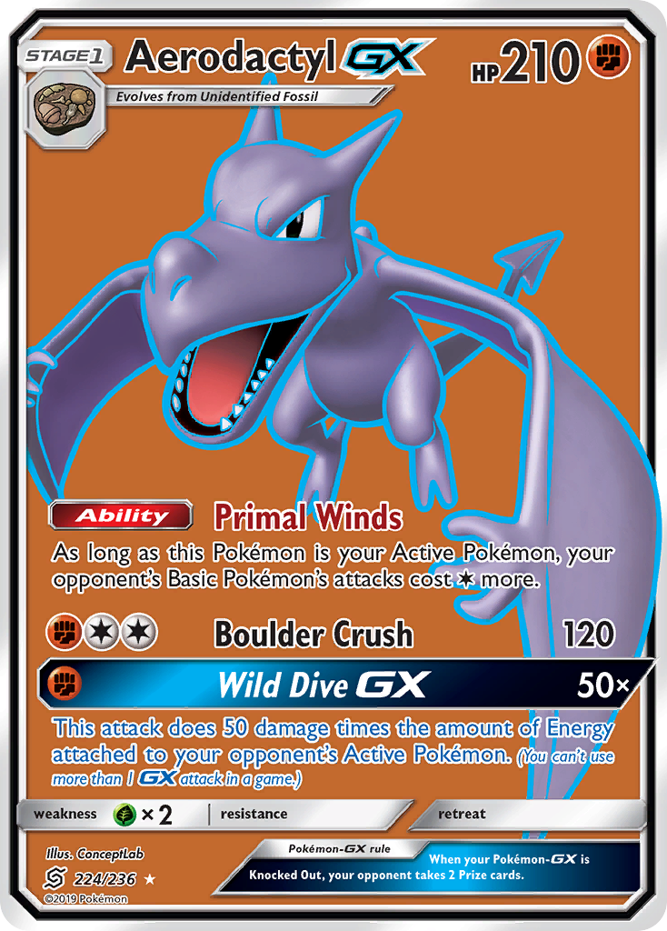 Aerodactyl GX (224/236) [Sun & Moon: Unified Minds] | Exor Games Truro