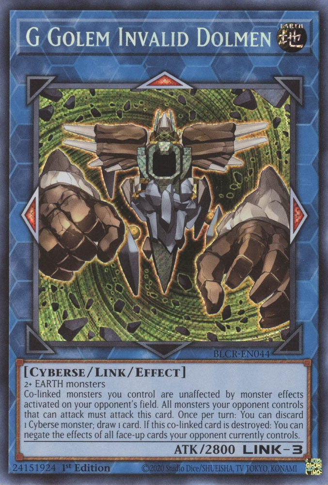 G Golem Invalid Dolmen [BLCR-EN044] Secret Rare | Exor Games Truro