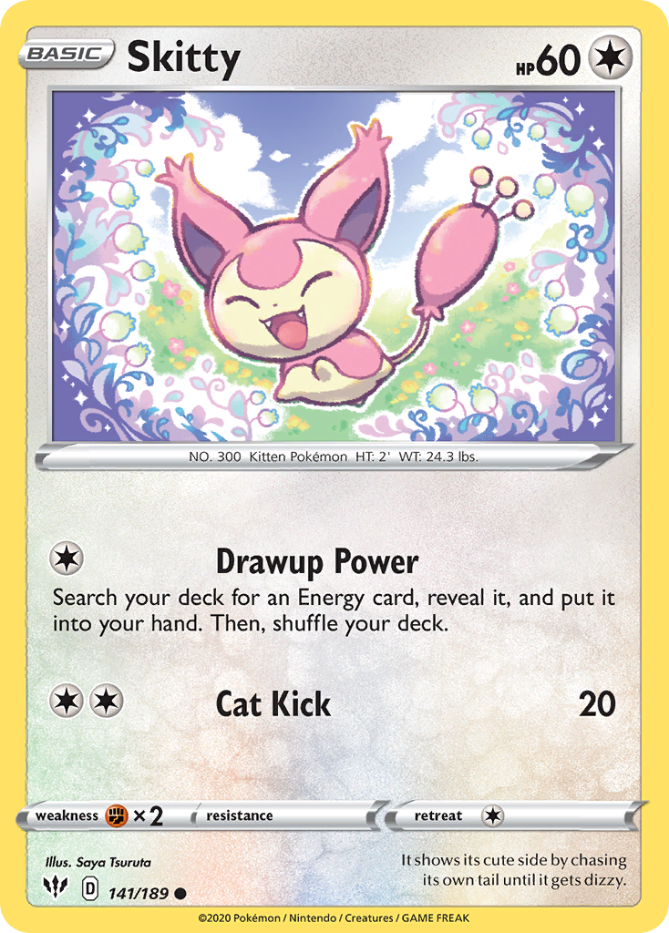 Skitty (141/189) [Sword & Shield: Darkness Ablaze] | Exor Games Truro