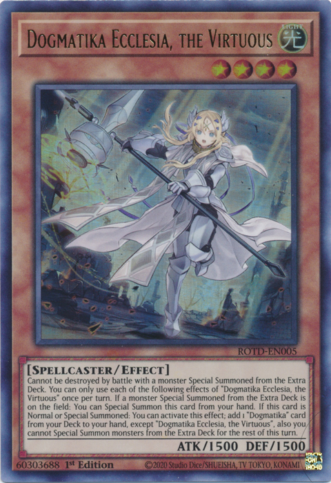 Dogmatika Ecclesia, the Virtuous [ROTD-EN005] Ultra Rare | Exor Games Truro