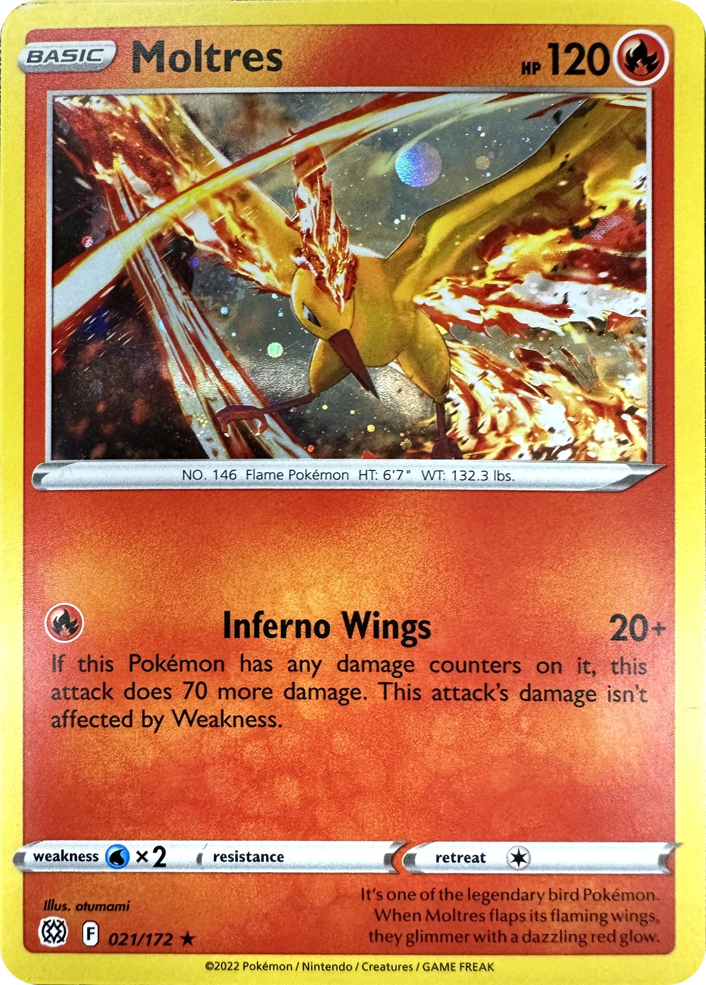 Moltres (021/172) (Cosmos Holo) [Sword & Shield: Brilliant Stars] | Exor Games Truro