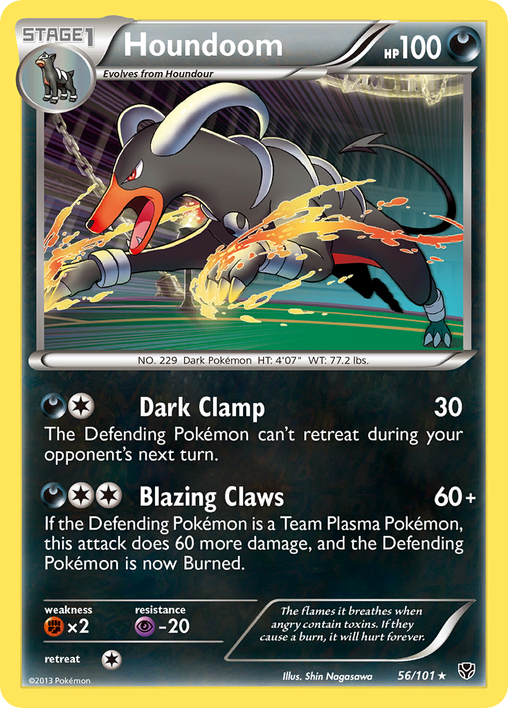 Houndoom (56/101) [Black & White: Plasma Blast] | Exor Games Truro