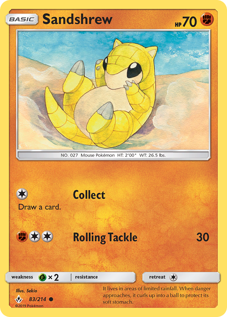 Sandshrew (83/214) [Sun & Moon: Unbroken Bonds] | Exor Games Truro