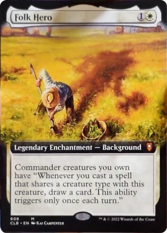 Folk Hero (Extended Art) [Commander Legends: Battle for Baldur's Gate] | Exor Games Truro