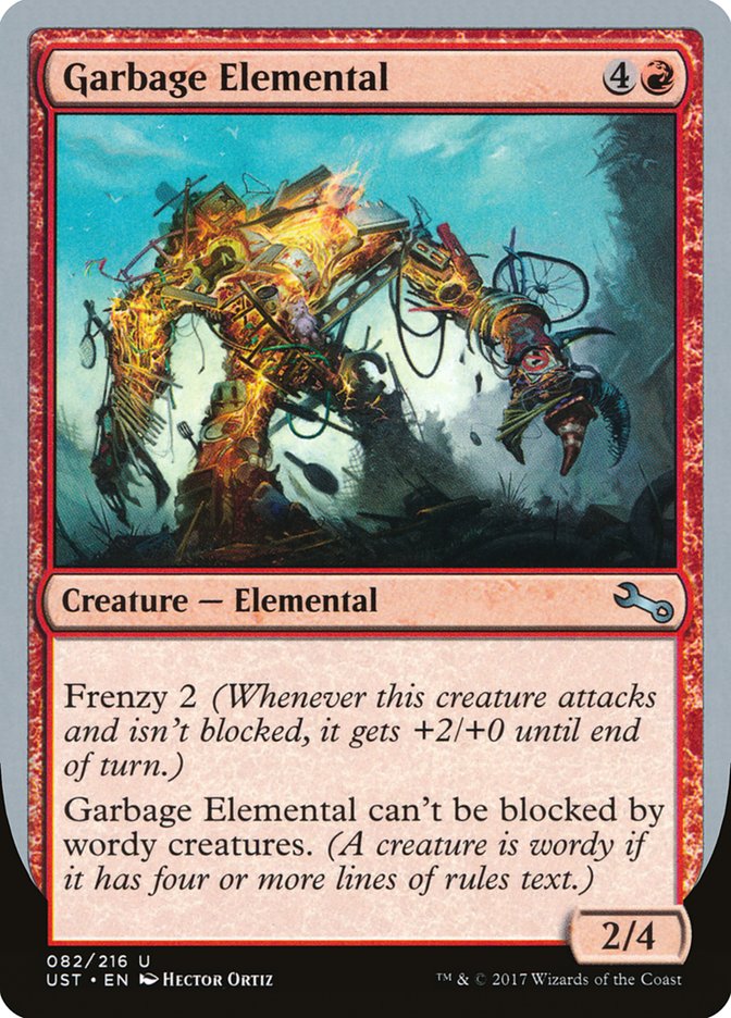 Garbage Elemental (2/4 Creature) [Unstable] | Exor Games Truro