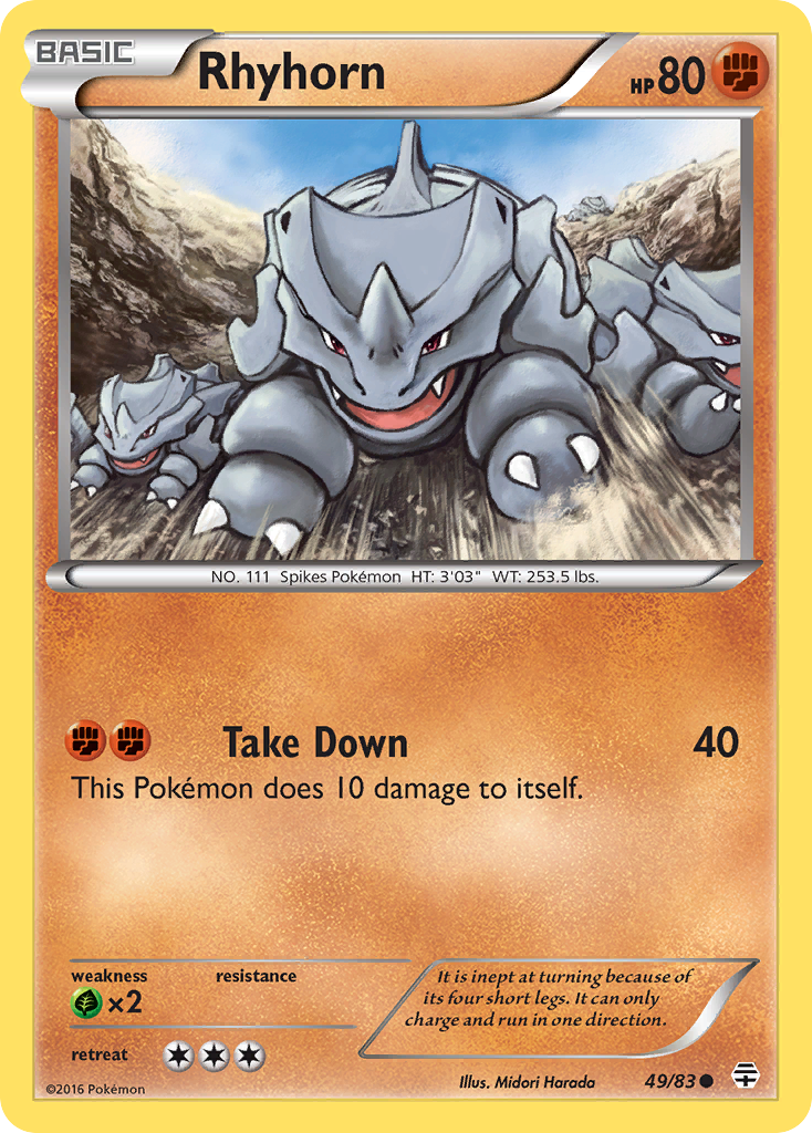 Rhyhorn (49/83) [XY: Generations] | Exor Games Truro