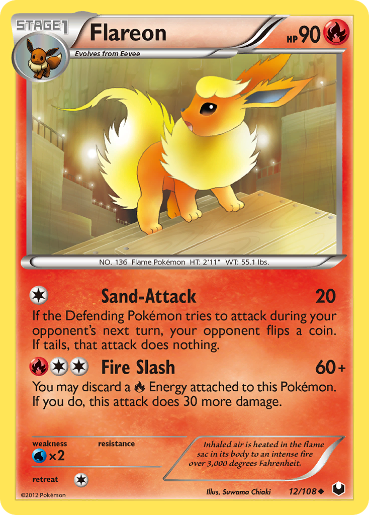 Flareon (12/108) [Black & White: Dark Explorers] | Exor Games Truro